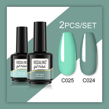 ROSALIND Gel Nail Polish 2Pcs/Set For Manicure Nails Art UV Gel Need Base Top Coat Vernis Semi permanent Nail Polish 15ML